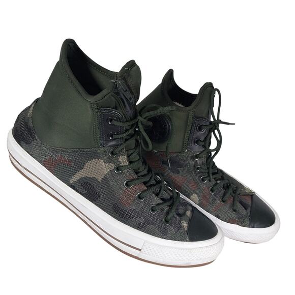 CONVERSE CHUCK TAYLOR ALL STAR! VAMO GREEN/BLACK ZIPPER FRONT SNEAKERS! SZ 11 - Picture 1 of 11